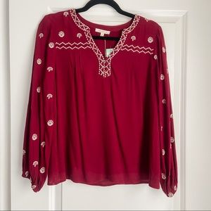 NWT Skies Are Blue Laurel Embroidered Top • XSmall